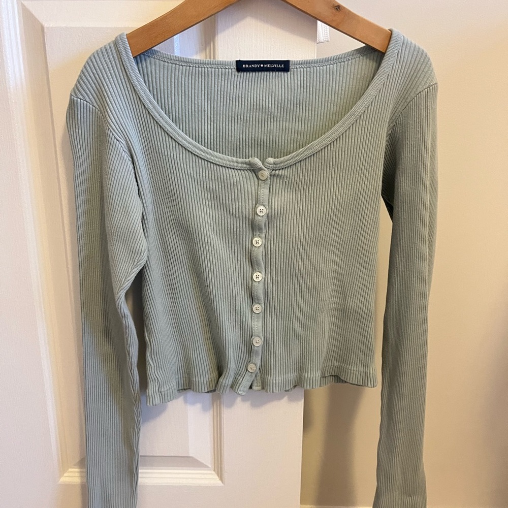 Brandy Melville sage green top